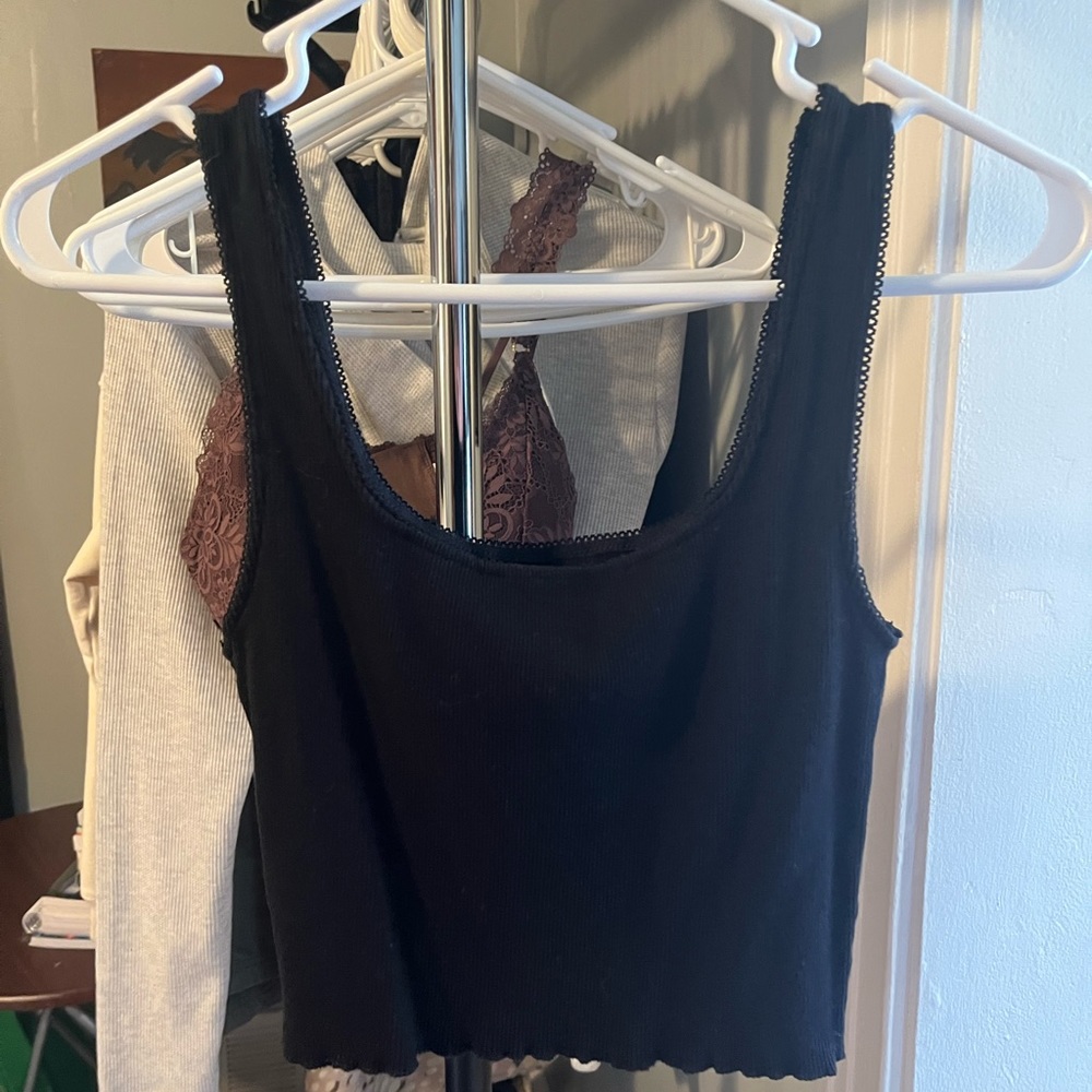 black thicker cotton tank